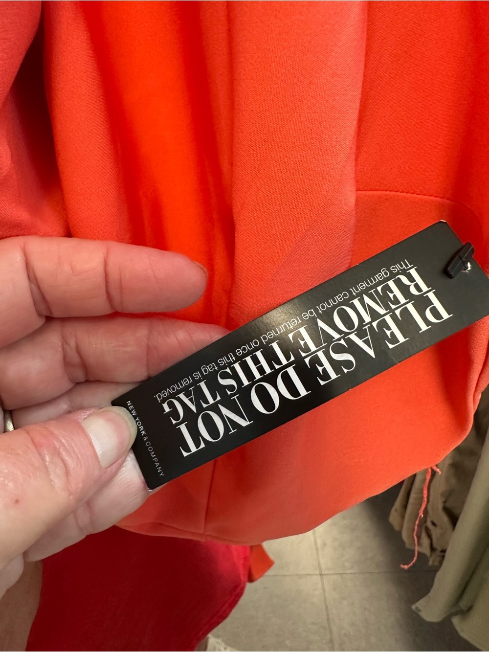New York & Company Coral-Orange Sleeveless Jumpsuit - Picture 5 of 6